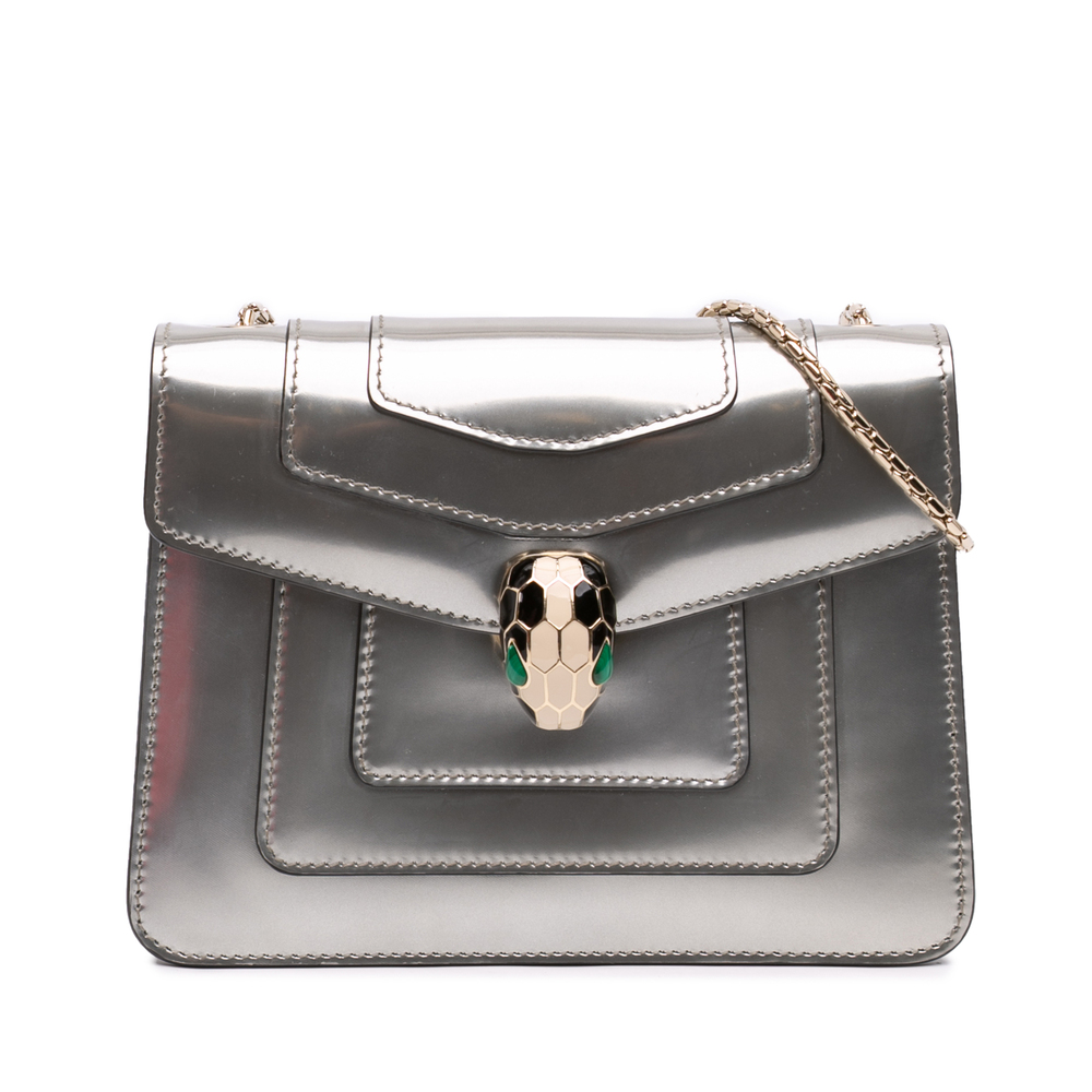 Pre-Loved Bvlgari Small Patent Serpenti Forever Crossbody